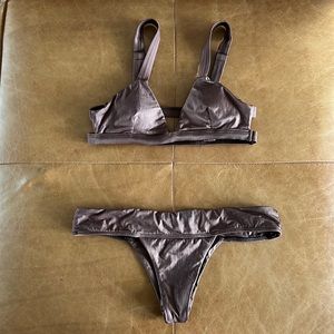 Nordstrom VYB brown metallic Bikini